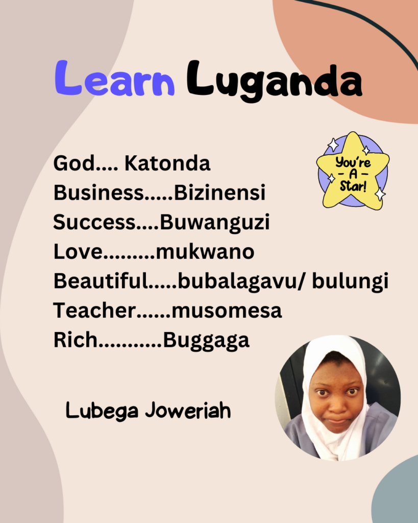 Learn Luganda Vocabulary Tuesdays at Emerald Book Club.