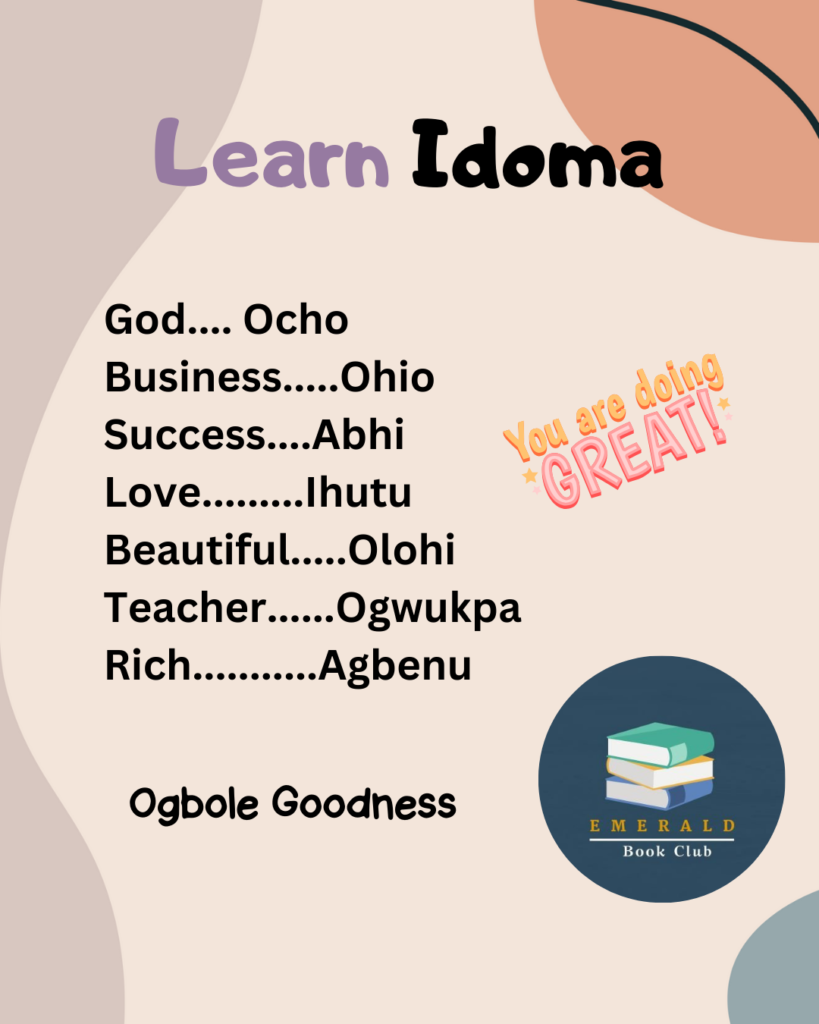 Learn Idoma Vocabulary Tuesdays at Emerald Book Club