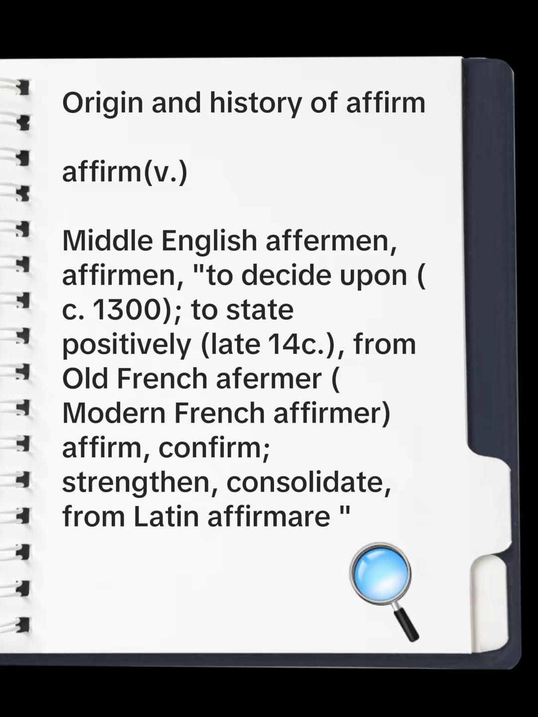 Origin and History of Affirm